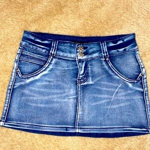 🔹Deluxsey Stretch Jean Mini Skirt🔹
